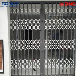 Cửa kéo sơn tĩnh điện không lá U xám xingfa - Nhíp trắng 